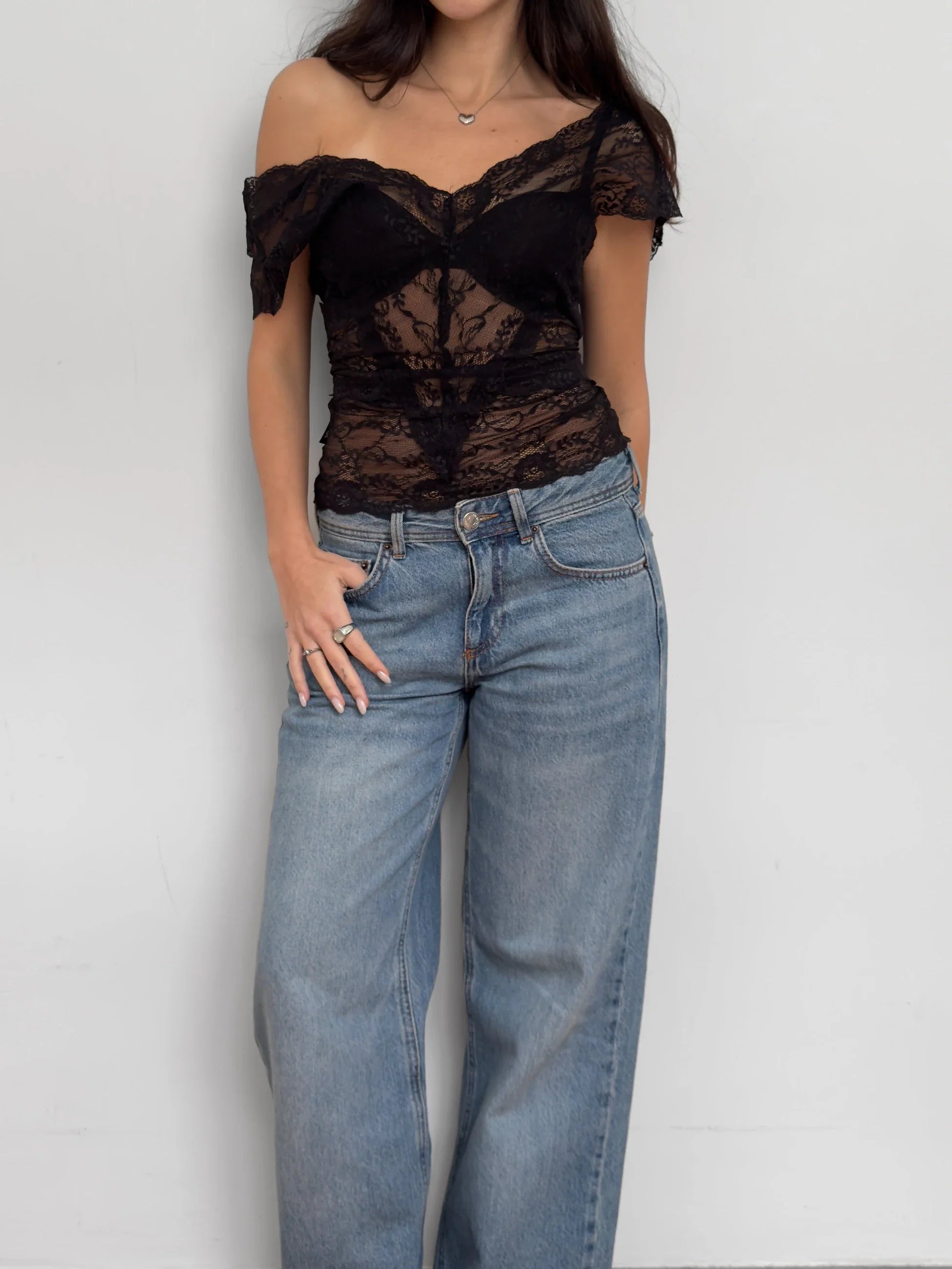 Black Lace Blouse