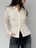 Cream Knit Shirt
