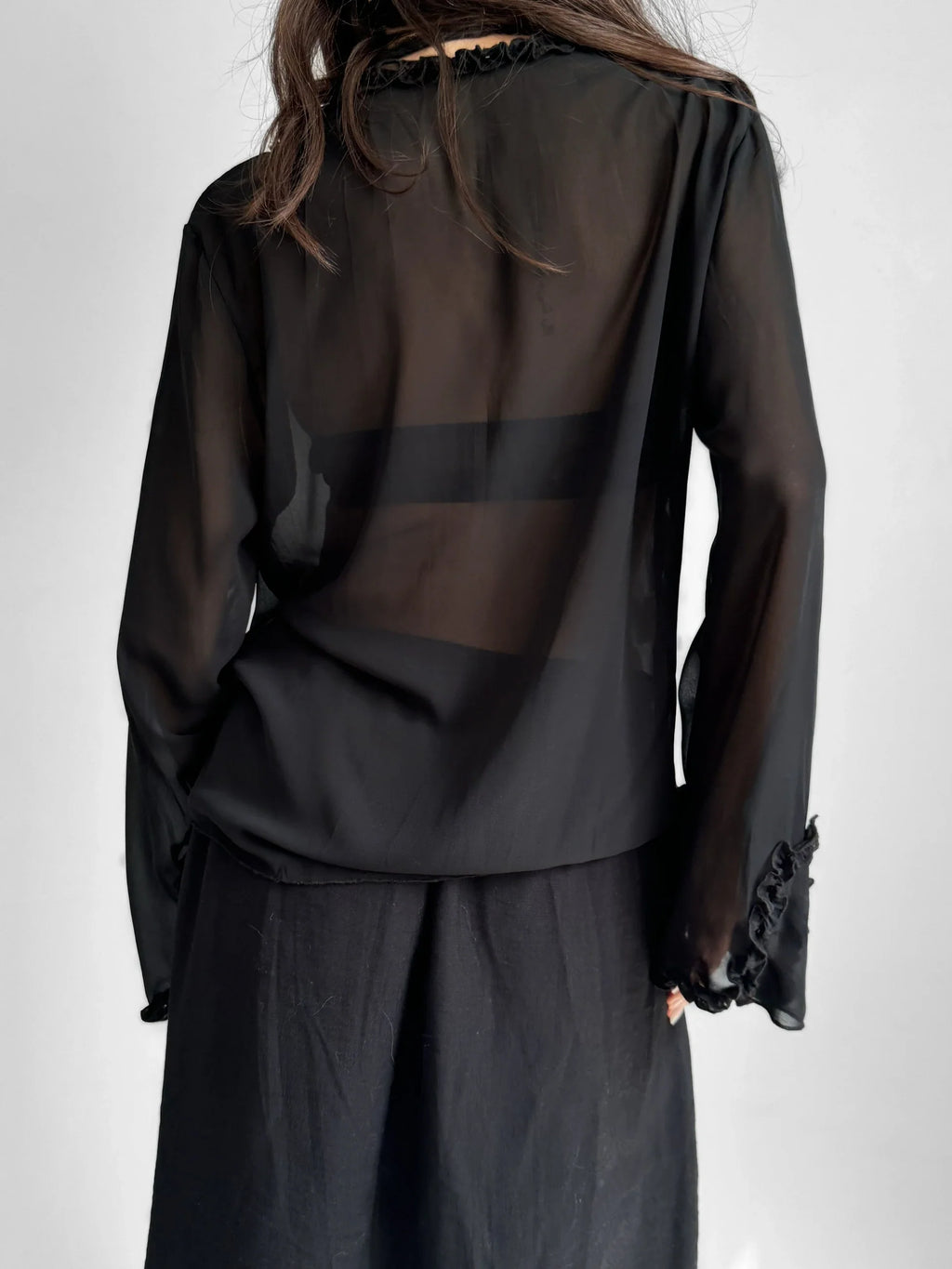 Black Chiffon Blouse