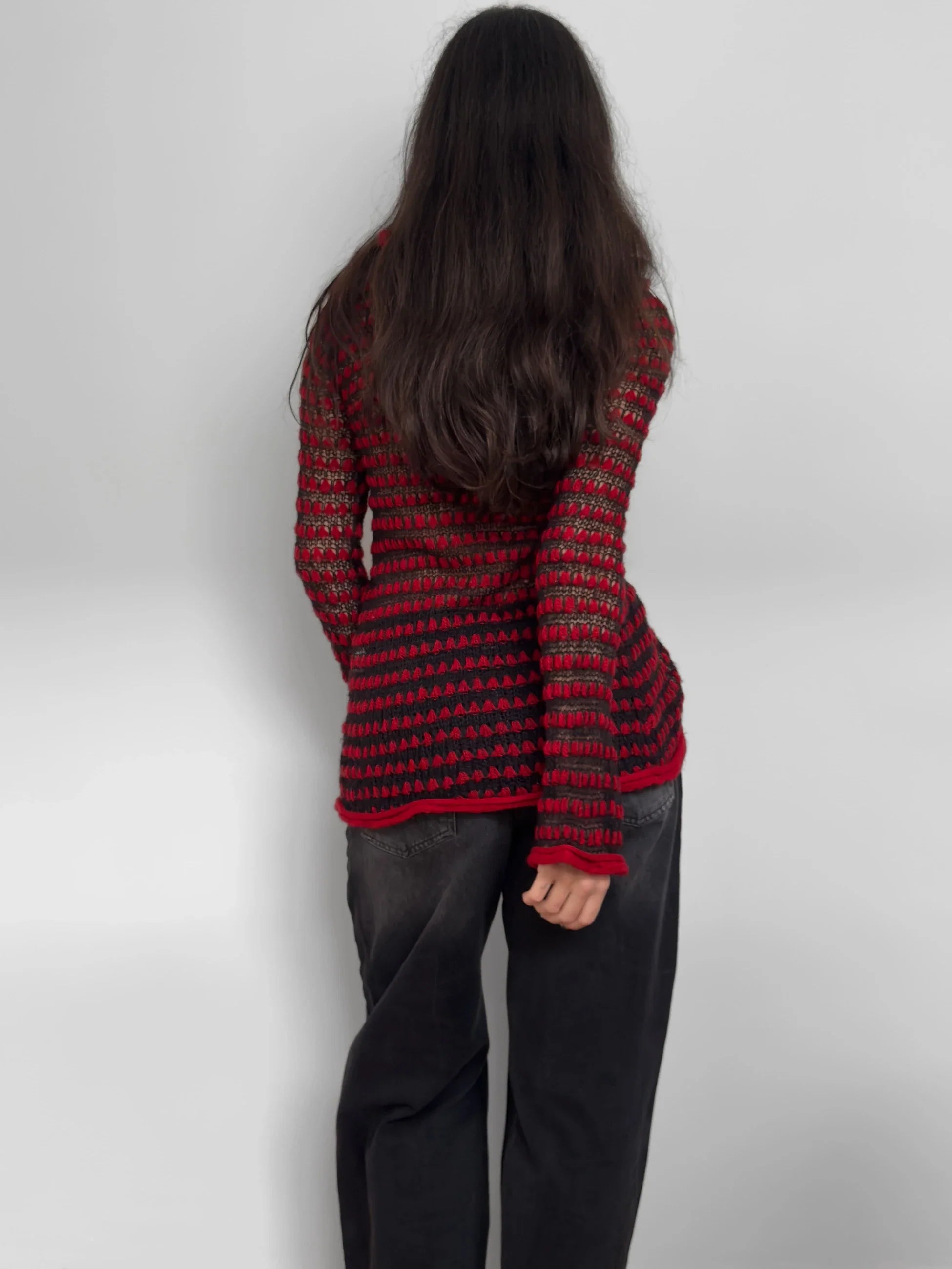 Burgundy Mohair Cardigan