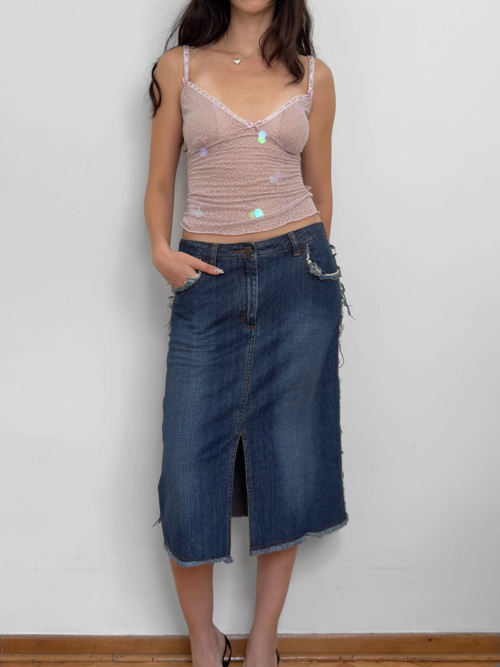 NafNaf Denim Skirt