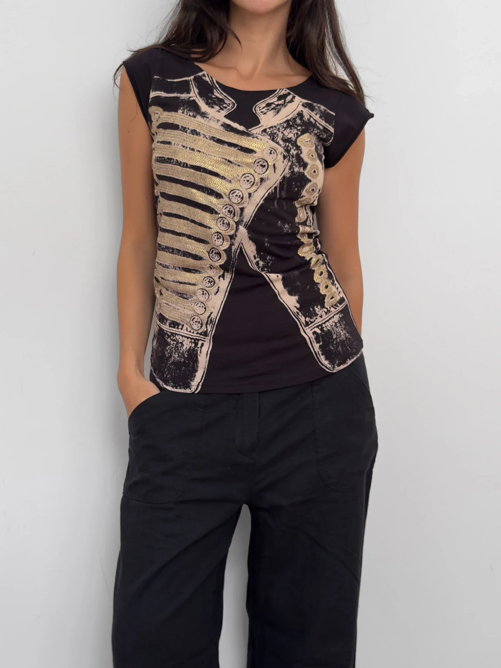 Black Print T-Shirt