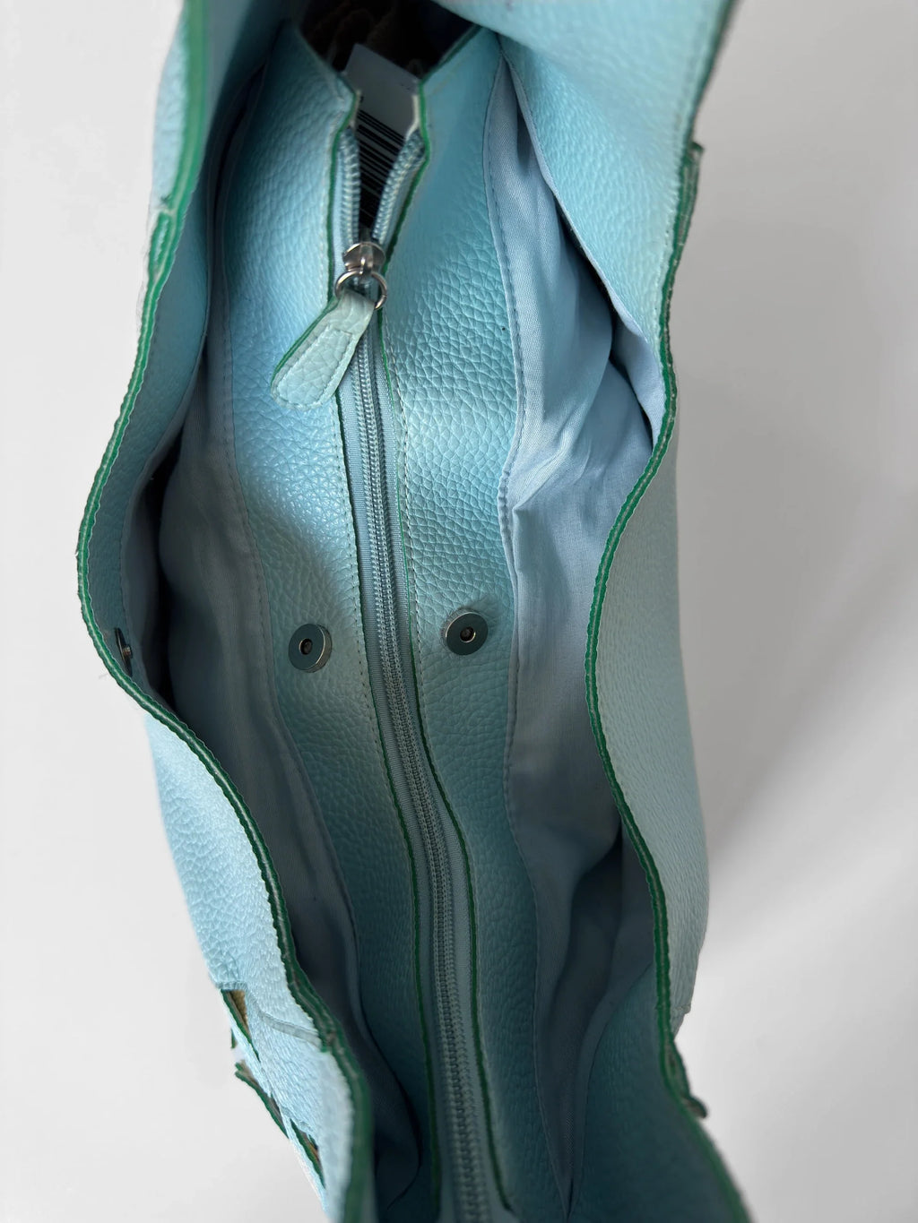 Blue Leather Shoulder Bag
