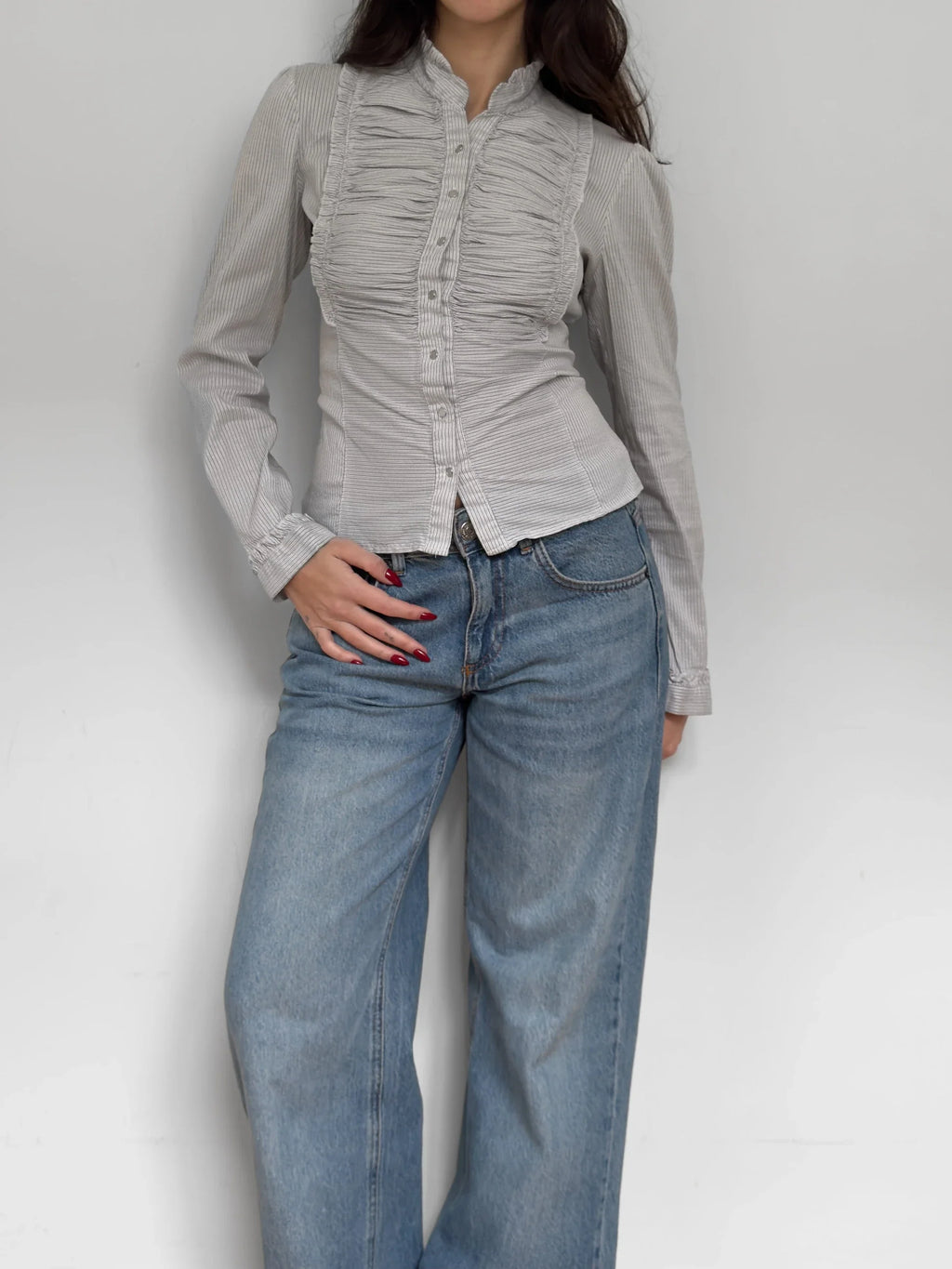 Striped Draped Shirt