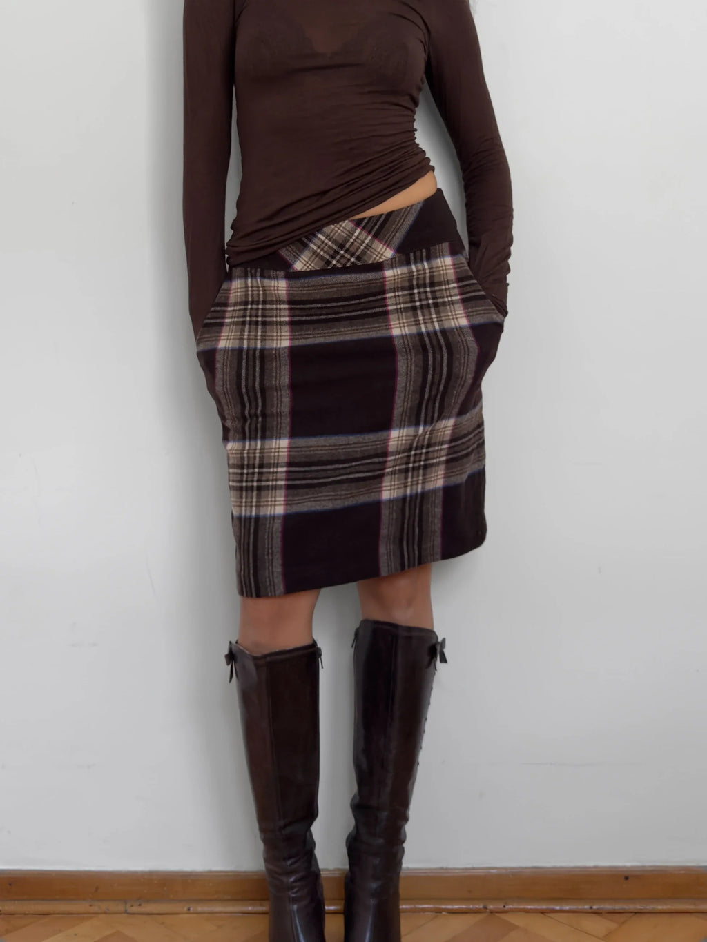 Brown Wool Skirt