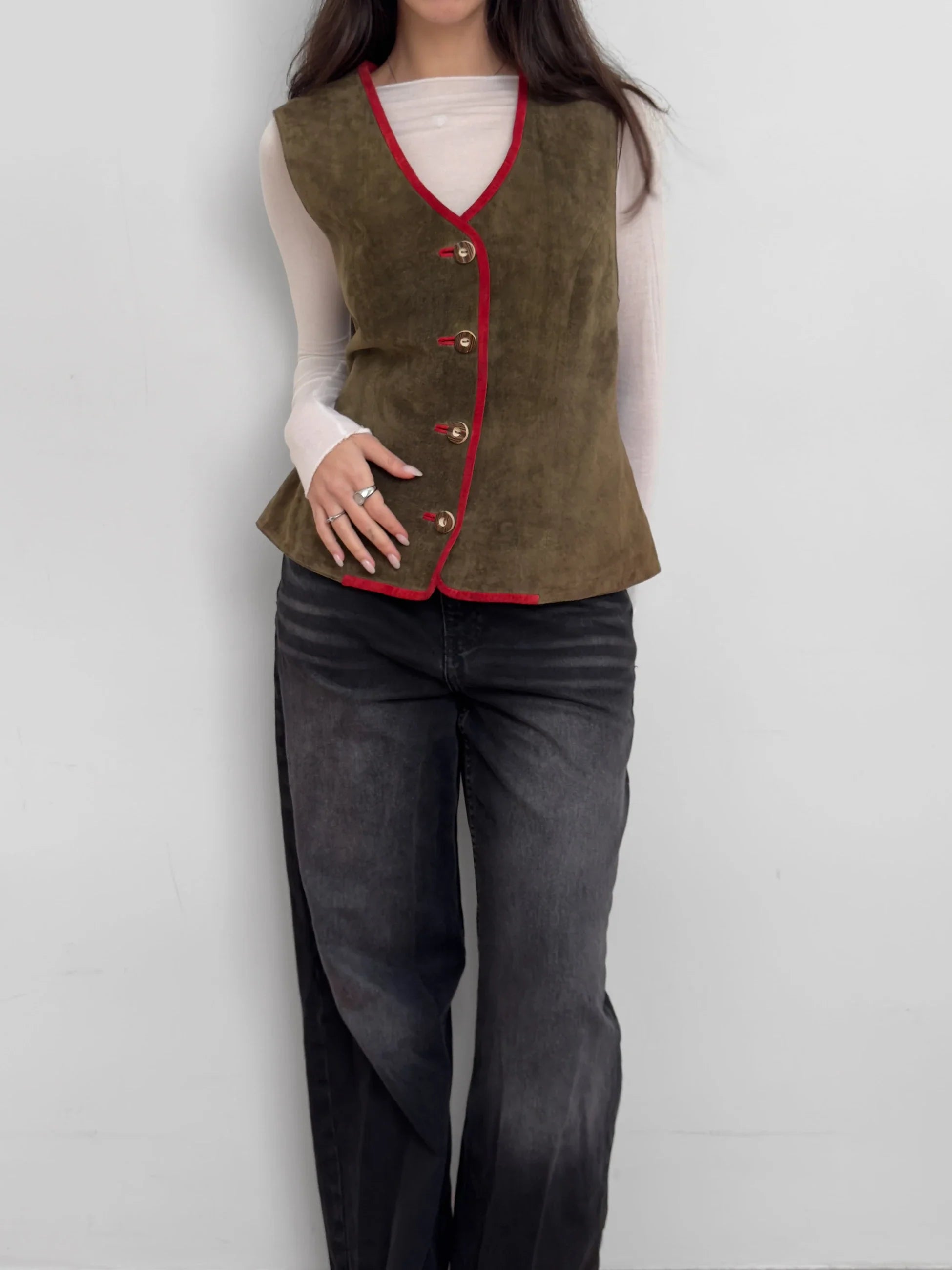 Green Suede Vest