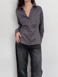 Striped Satin Shirt