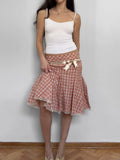Plaid Cotton Skirt
