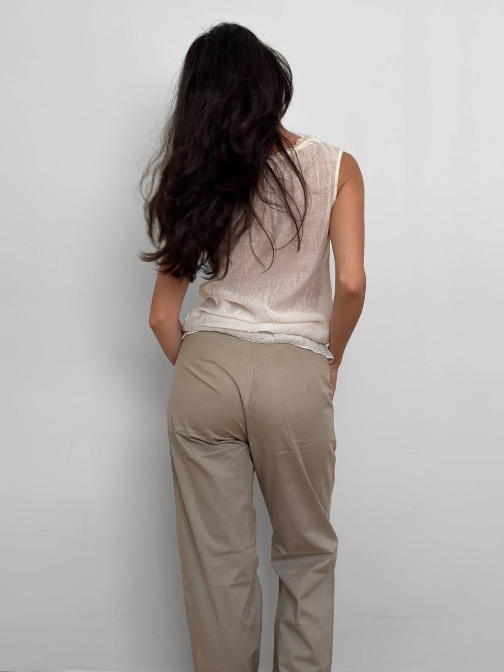 Ecru Silk Blouse