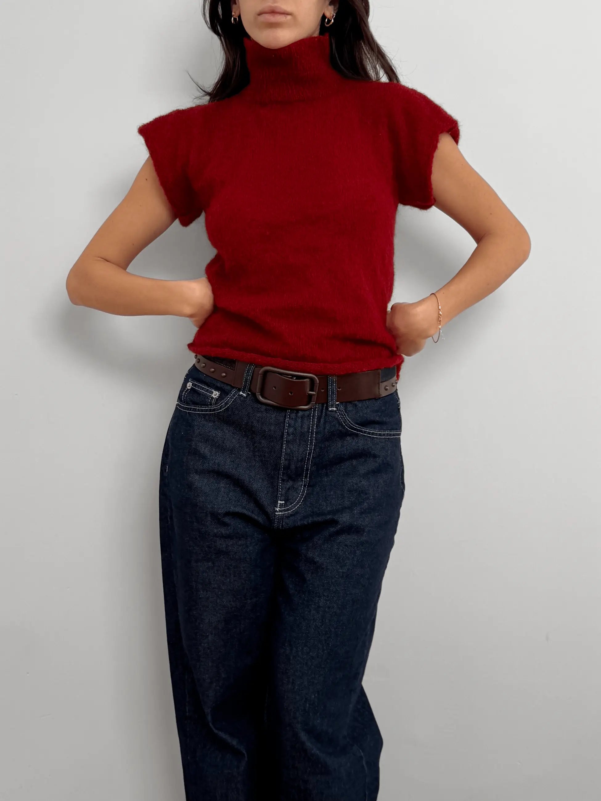 Hand-Knit Mohair Pullover