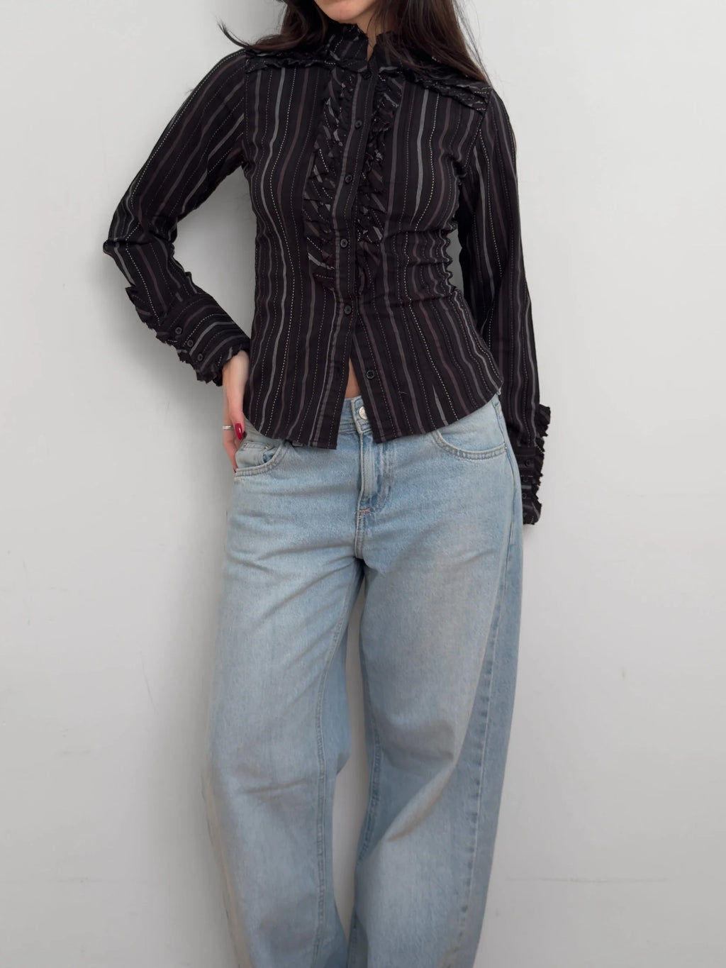 Black Striped Shirt