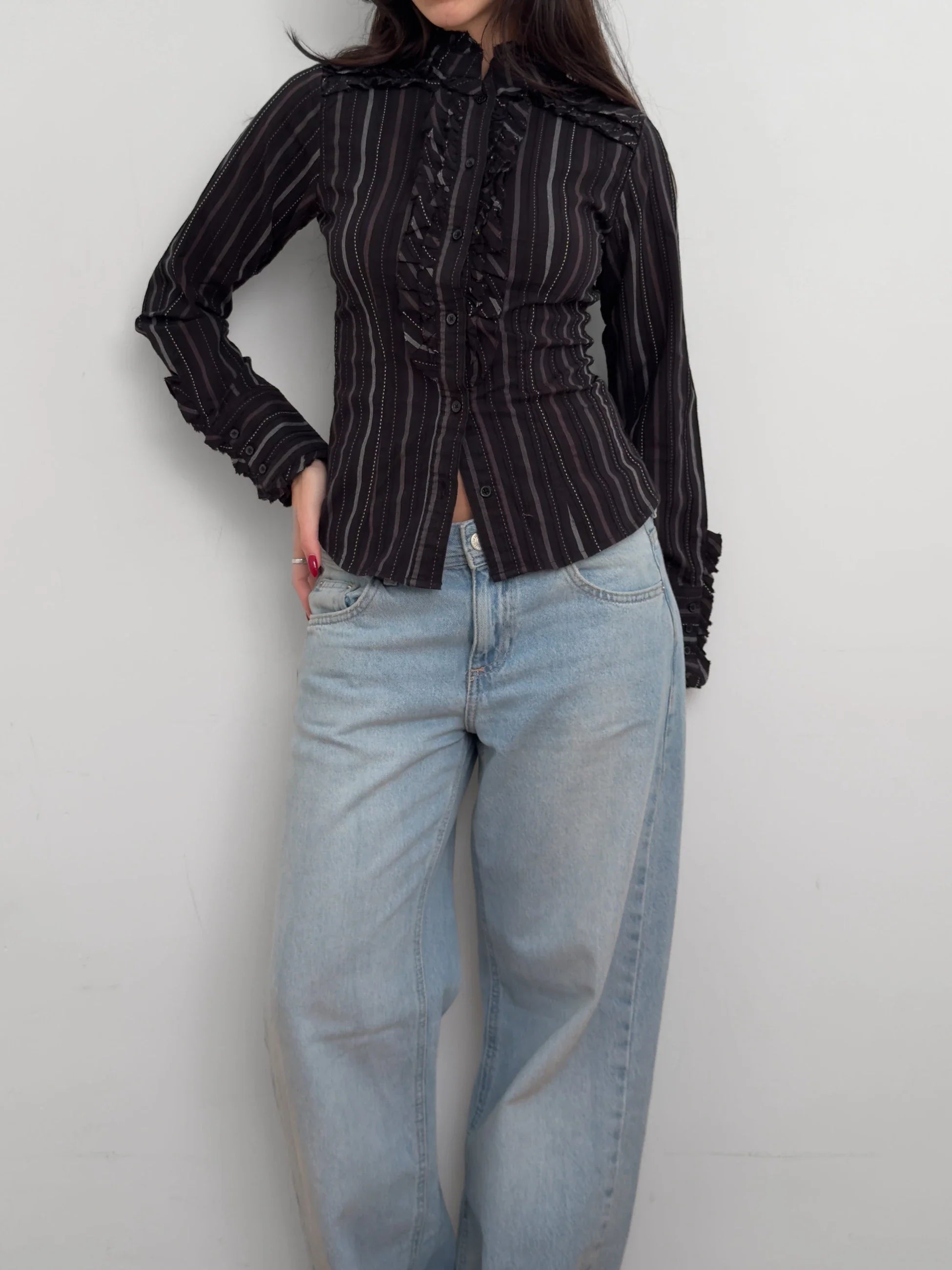 Black Striped Shirt