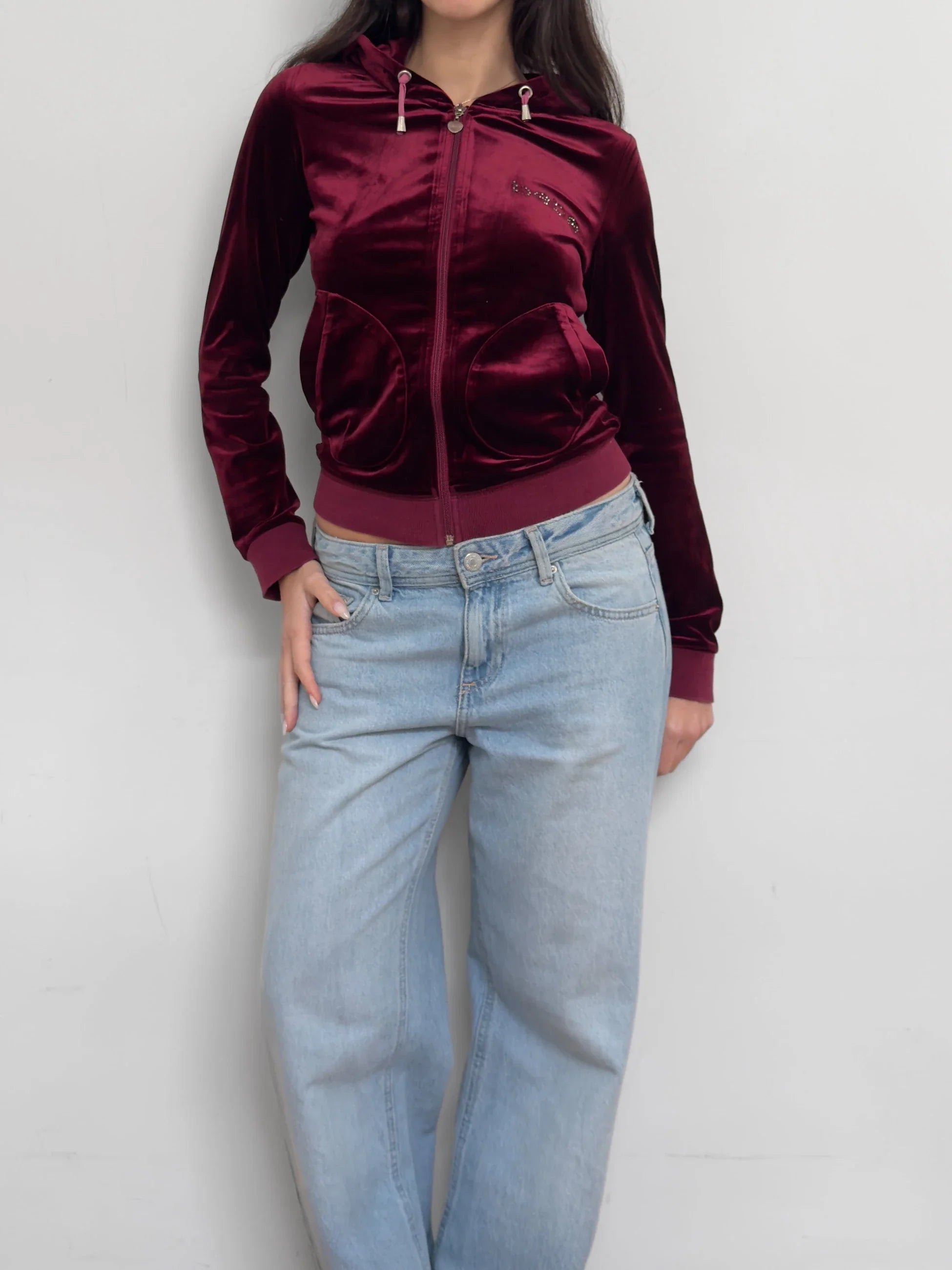 Bebe Velvet Cardigan