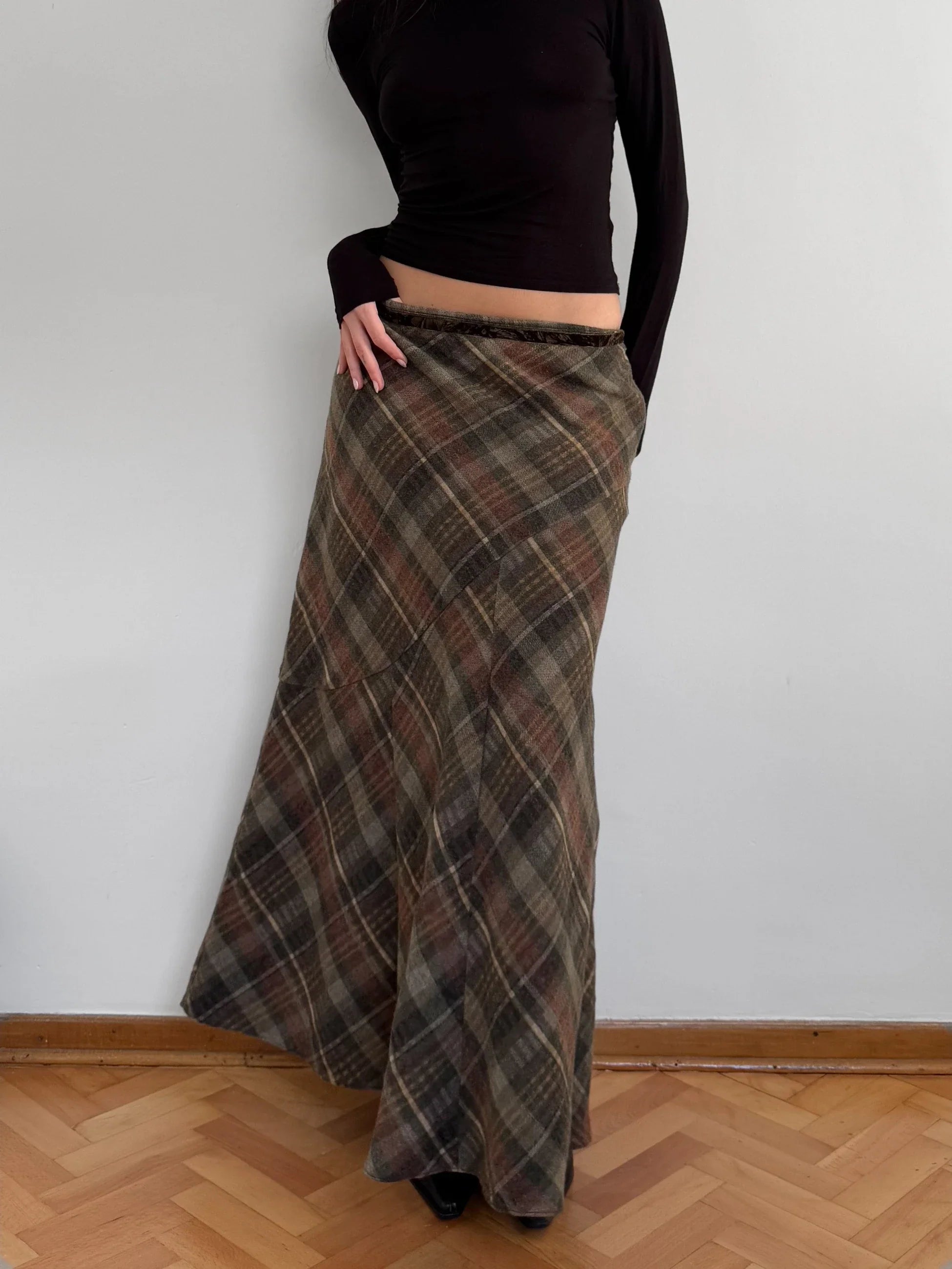 Wool Blend Maxi Skirt