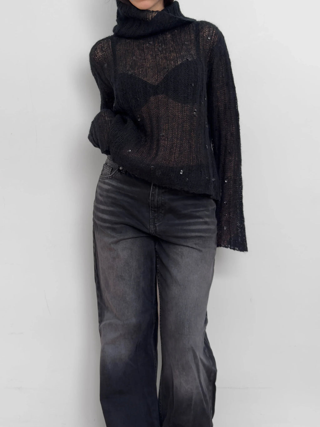 Black Mohair Sweater
