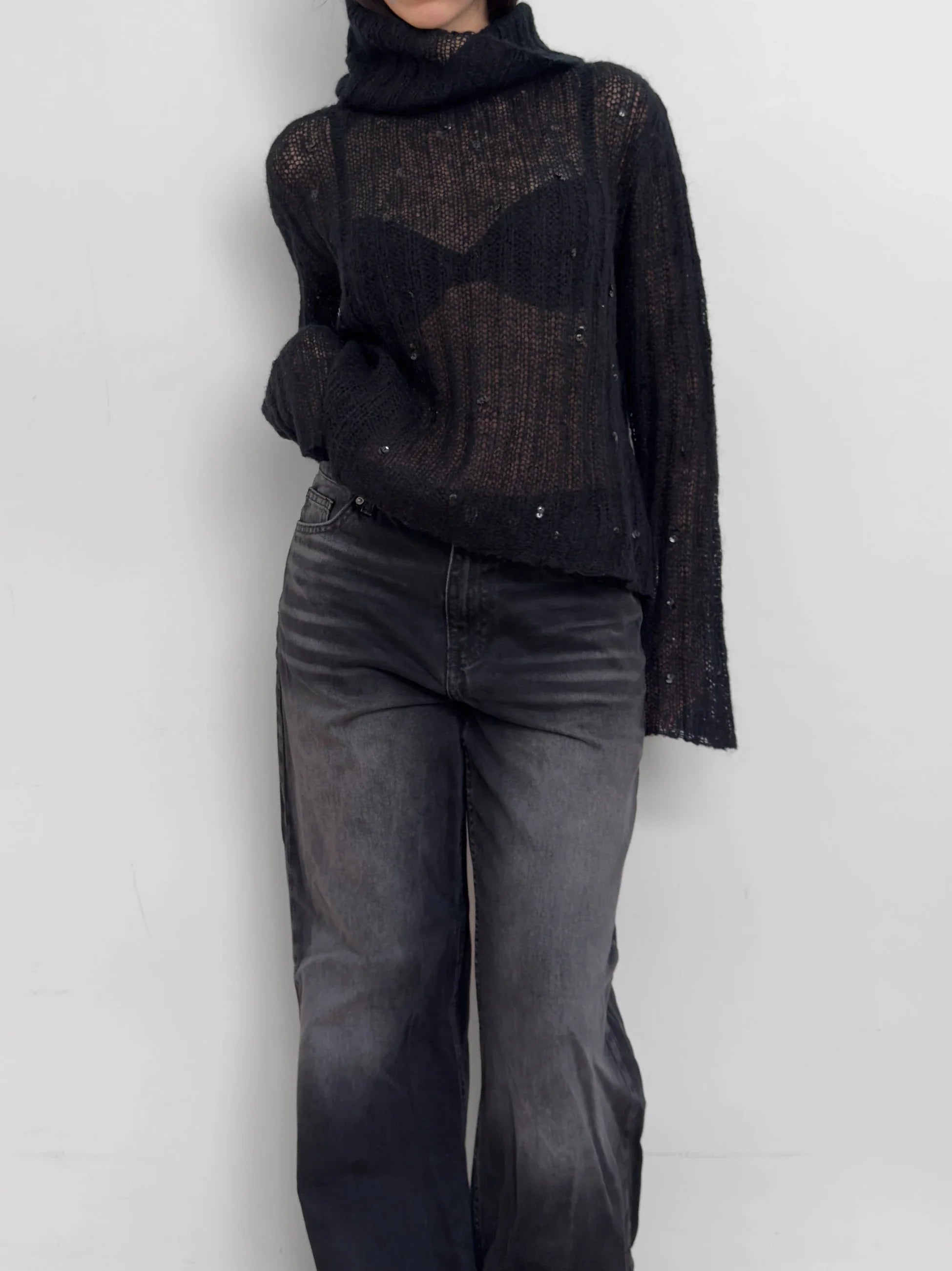 Black Mohair Sweater