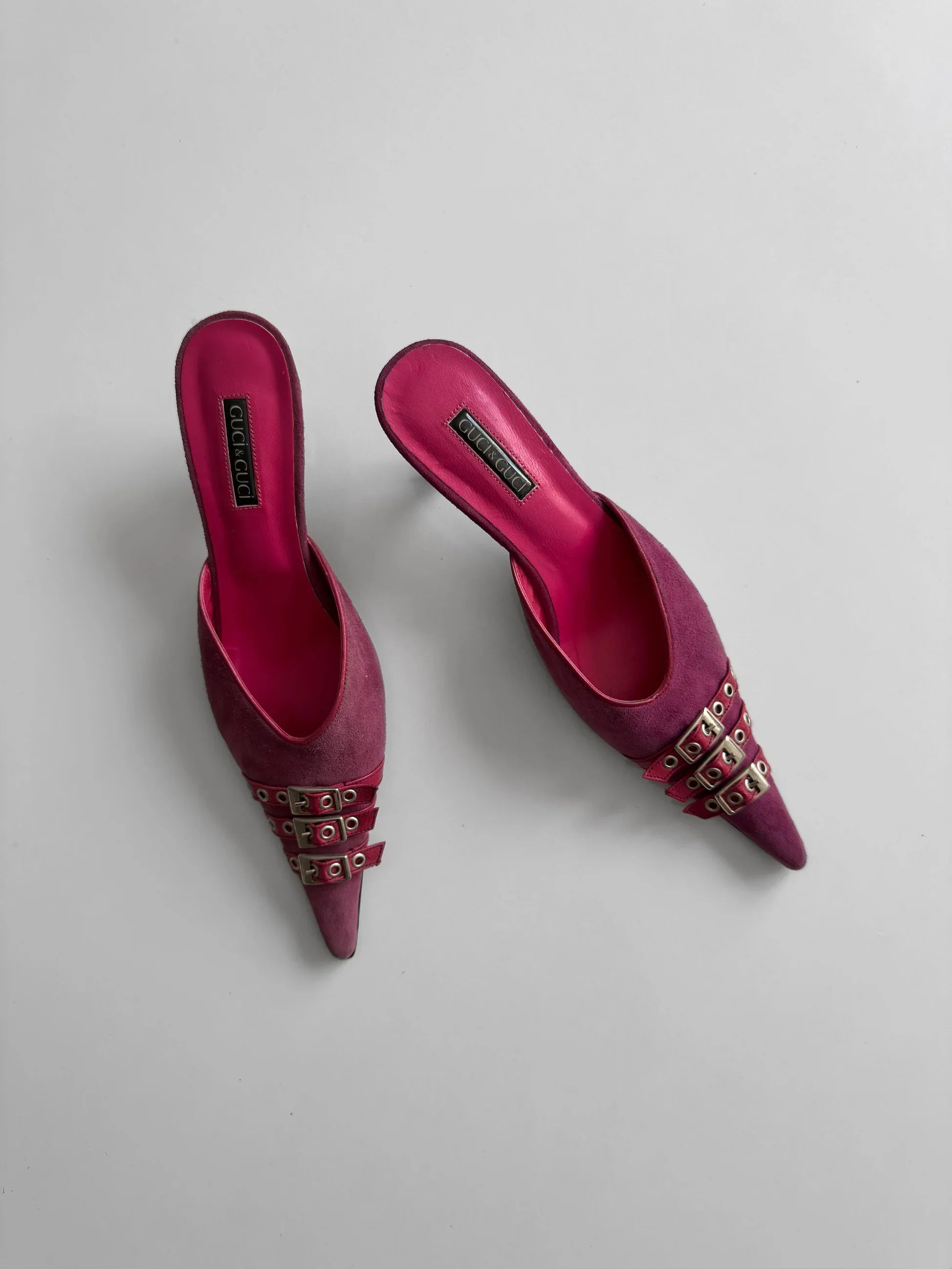 Pink Suede Heeled Shoes
