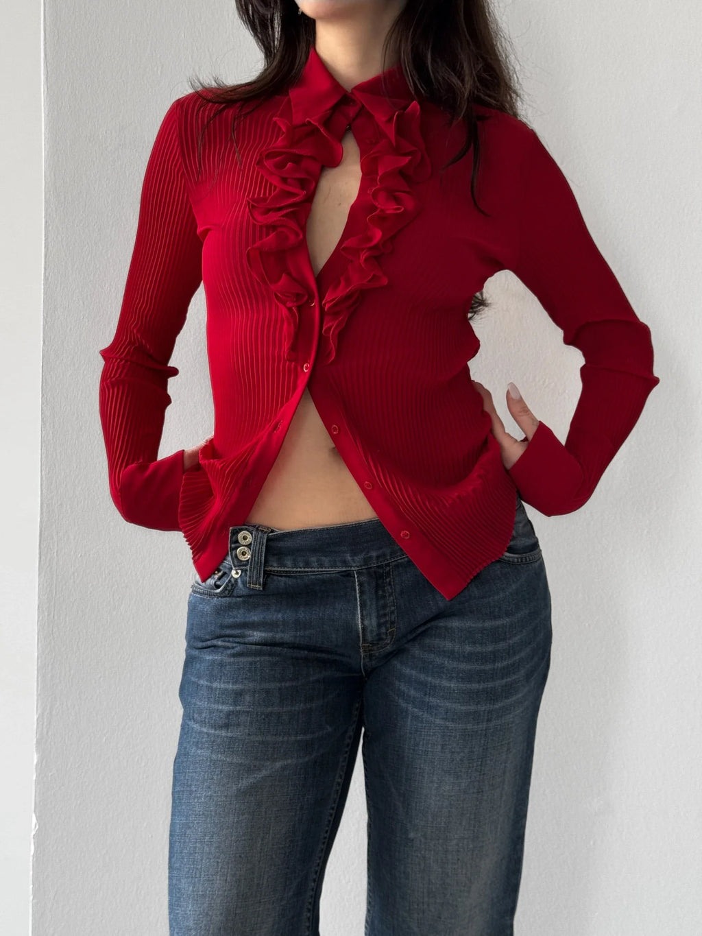 Red Tulle Shirt