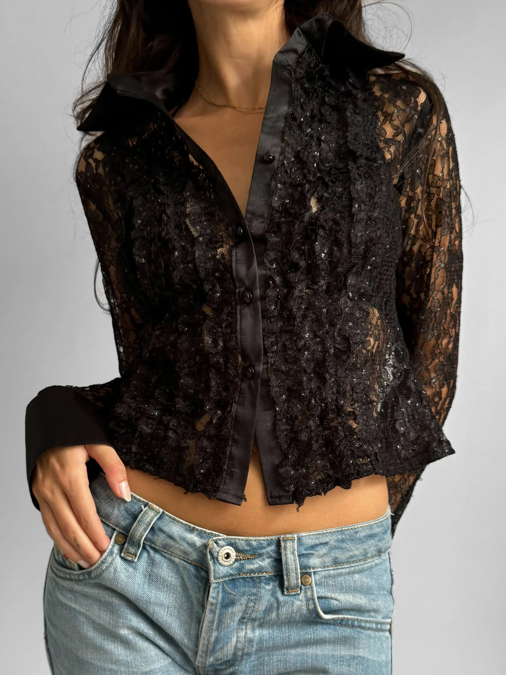 Black Lace Shirt