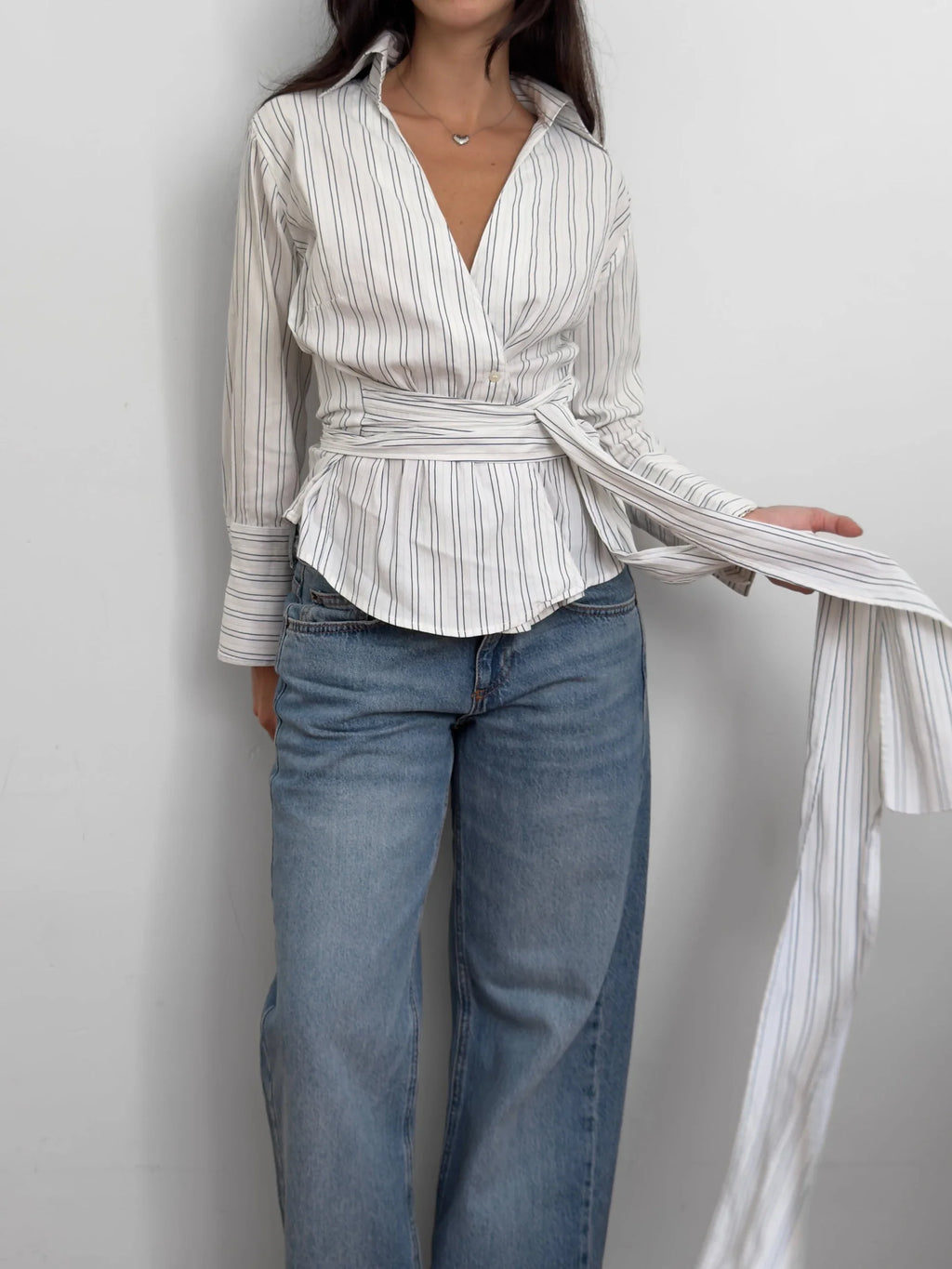 Belted-Waist Shirt