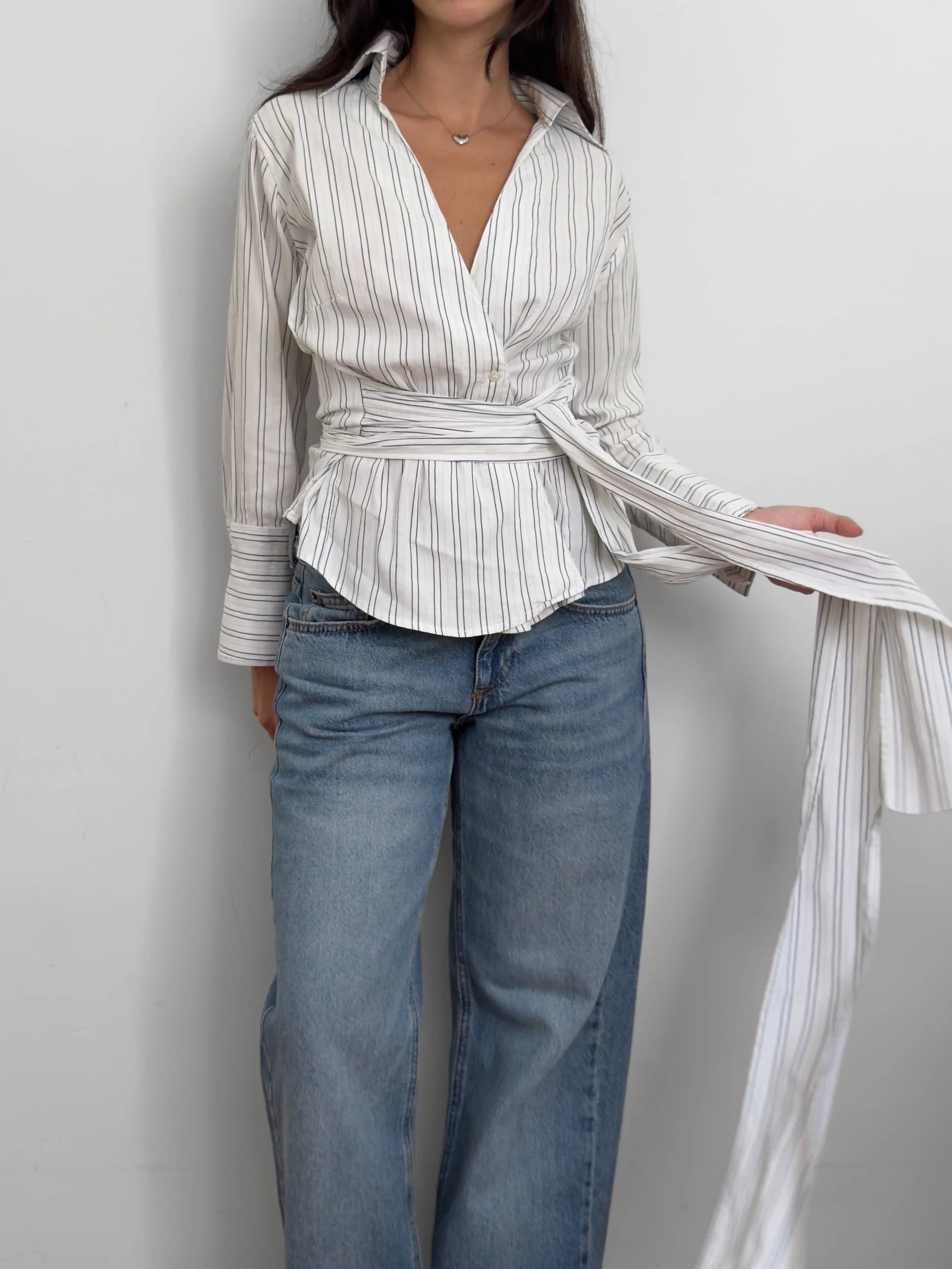 Belted-Waist Shirt