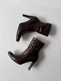 Distressed Leather Ankle Boot