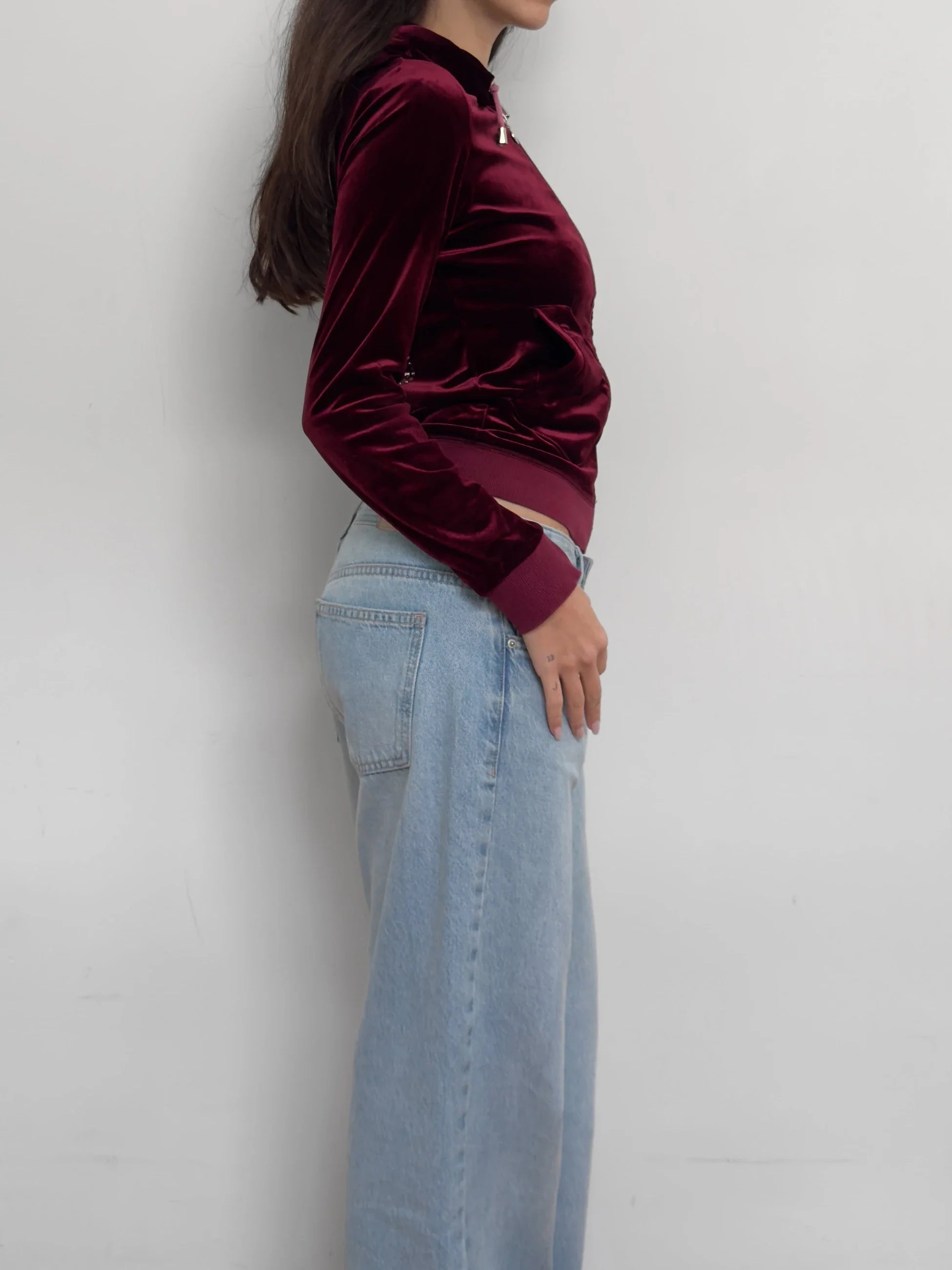 Bebe Velvet Cardigan