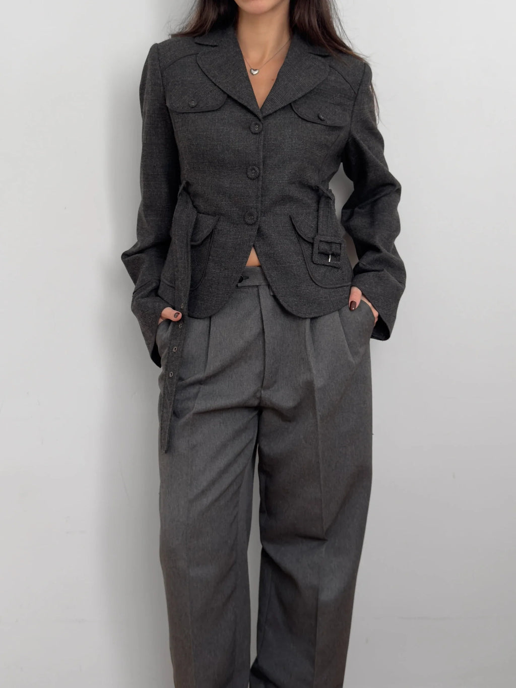 Grey Wool Blazer