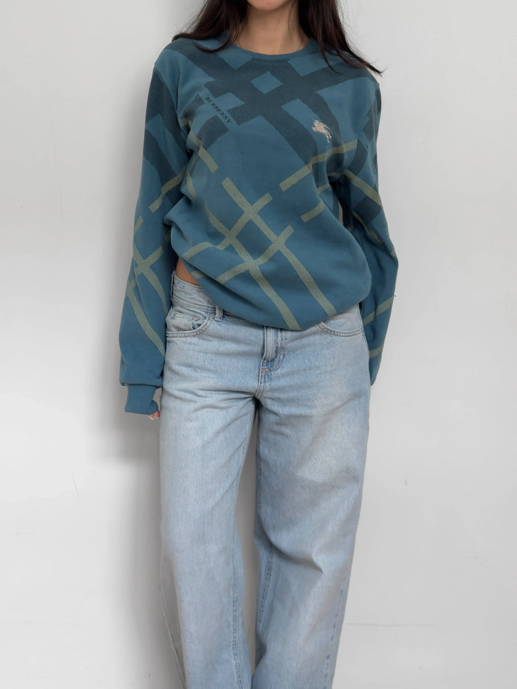 Blue Burberry Sweater