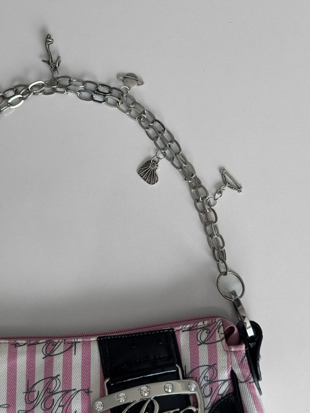 Charm-Detailed Shoulder Bag