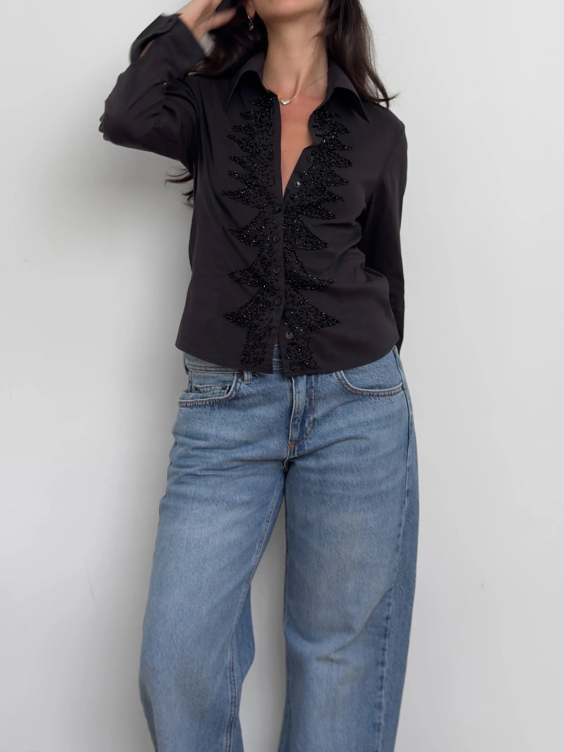 Bead-Embroidered Shirt