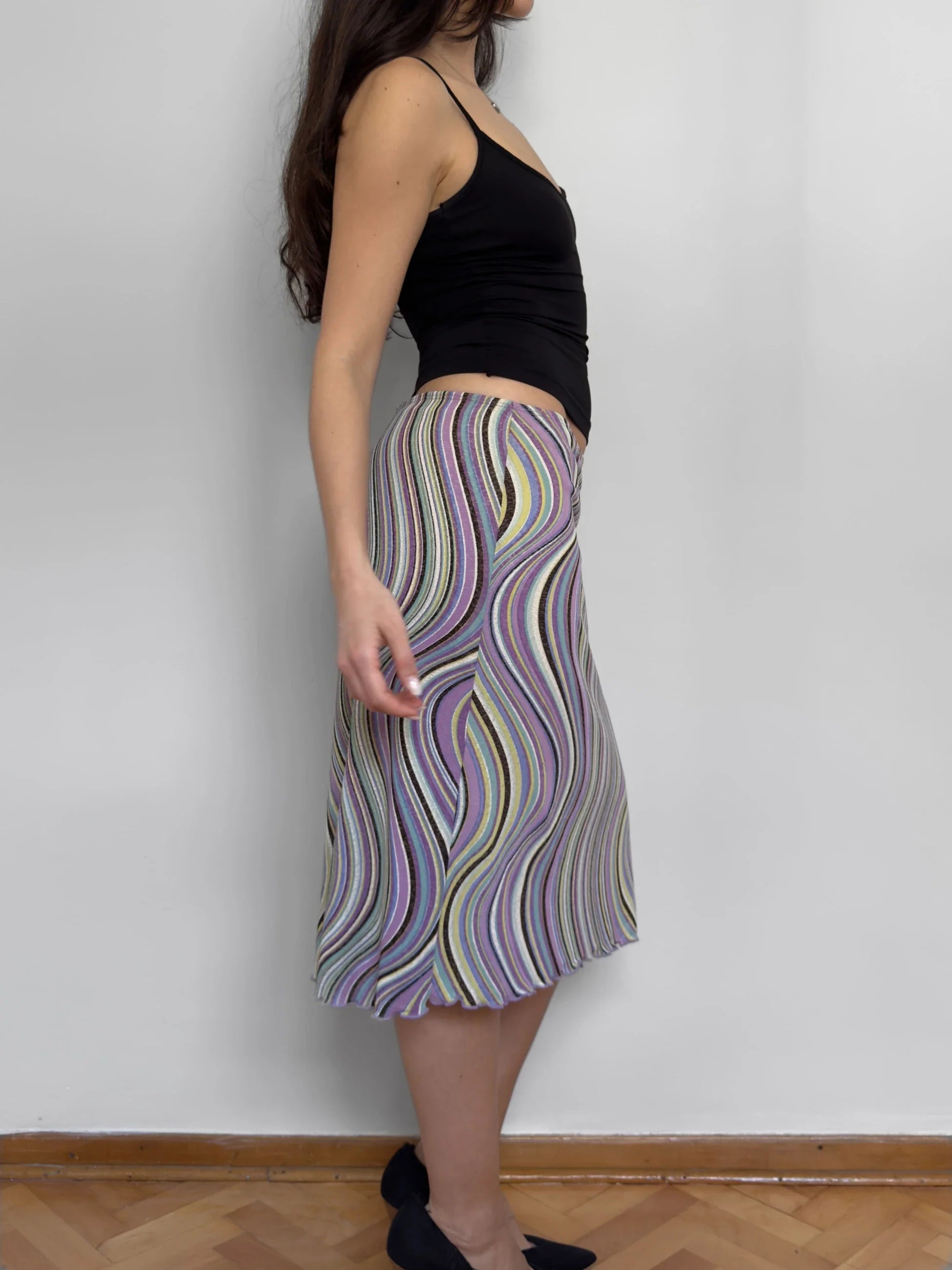Multi Coloured Midi Skirt