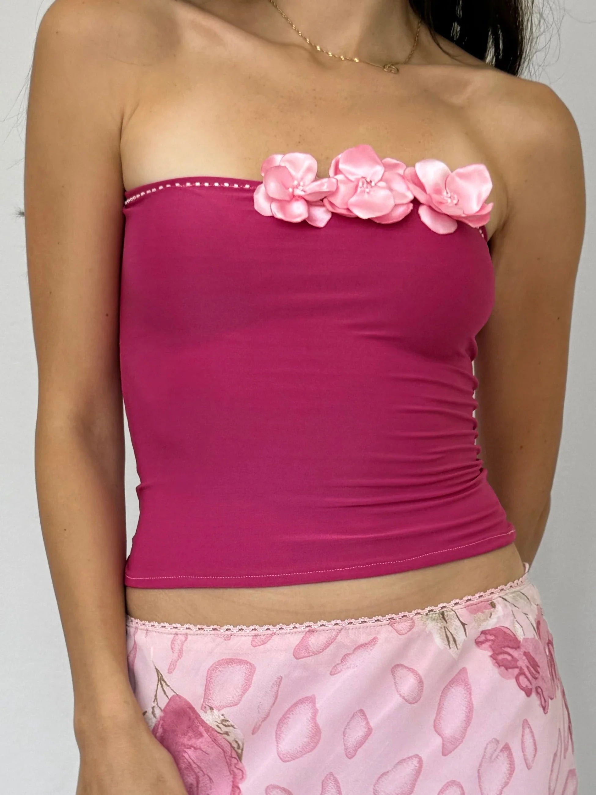 Pink Floral Blouse