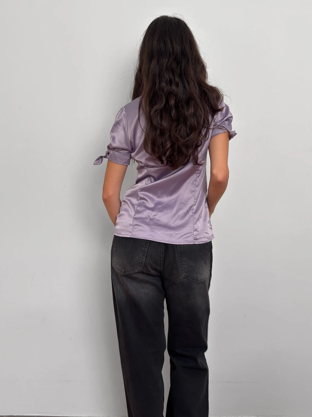 Lilac Satin Blouse