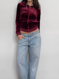 Bebe Velvet Cardigan