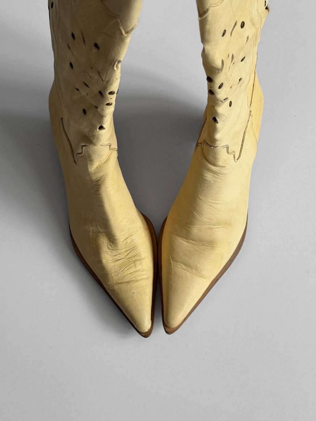 Light Yellow Cowboy Boots