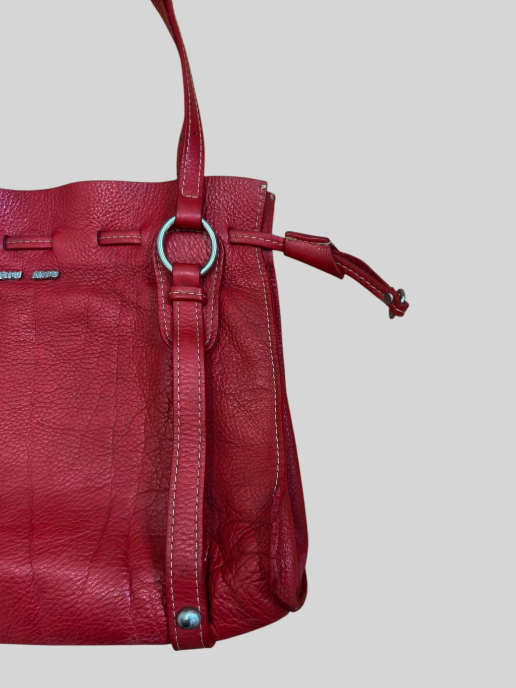 Miu Miu Red Tote Bag