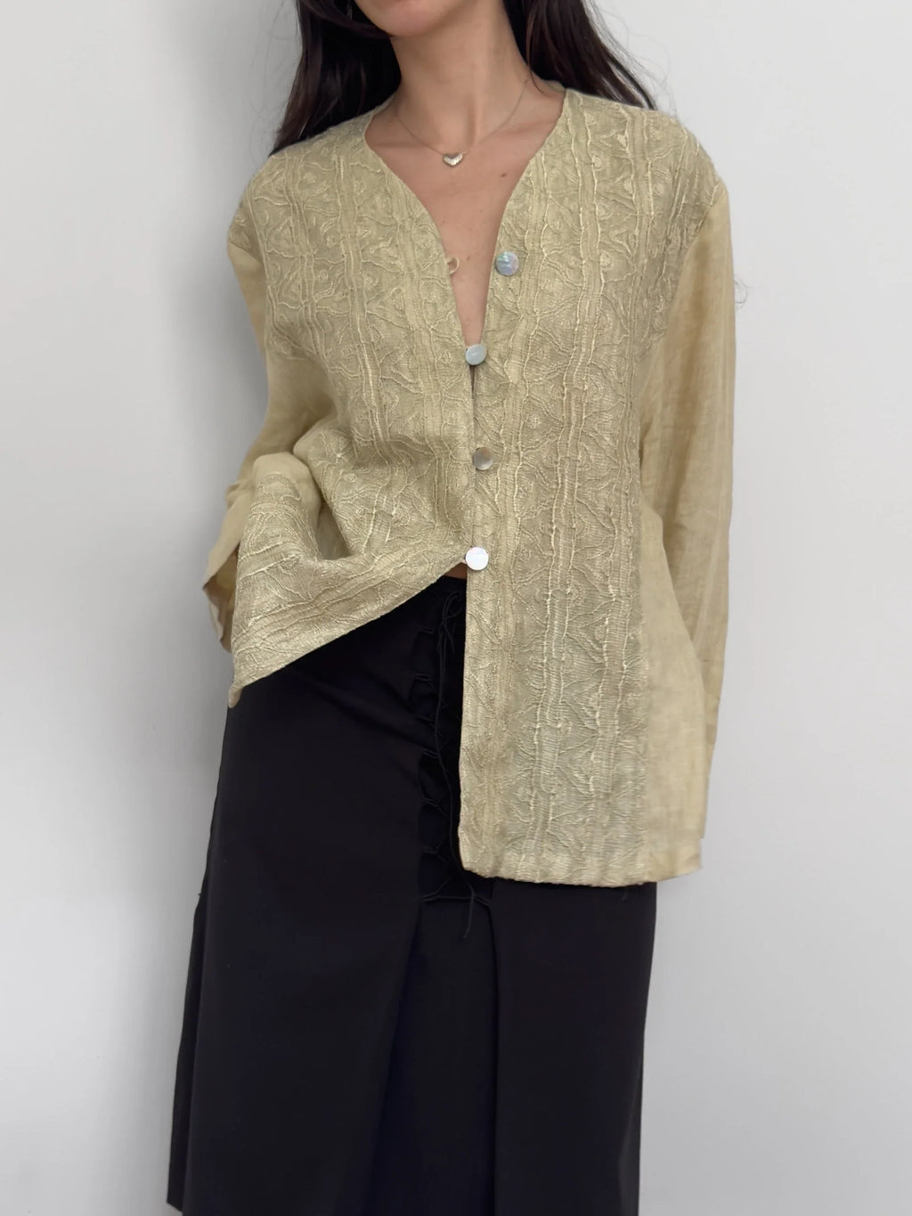 Embroidered Linen Shirt