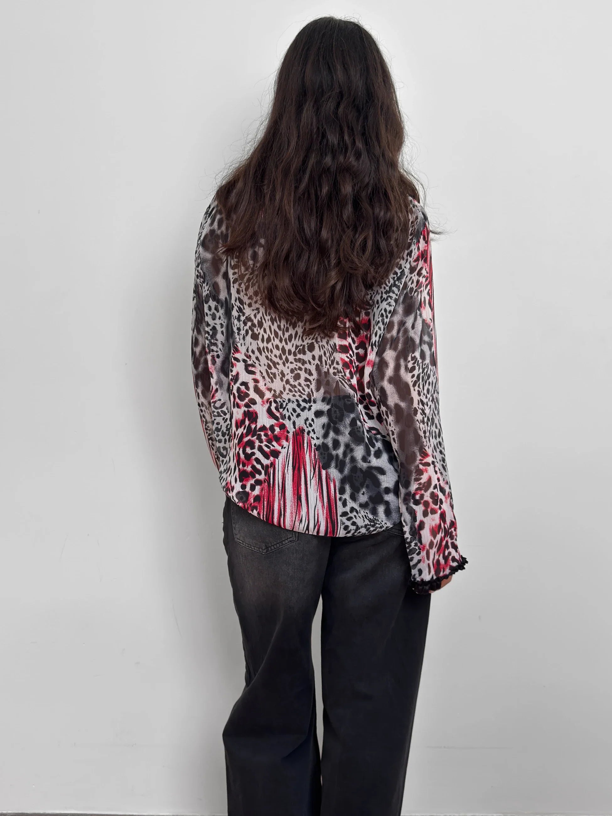 Patterned Chiffon Blouse