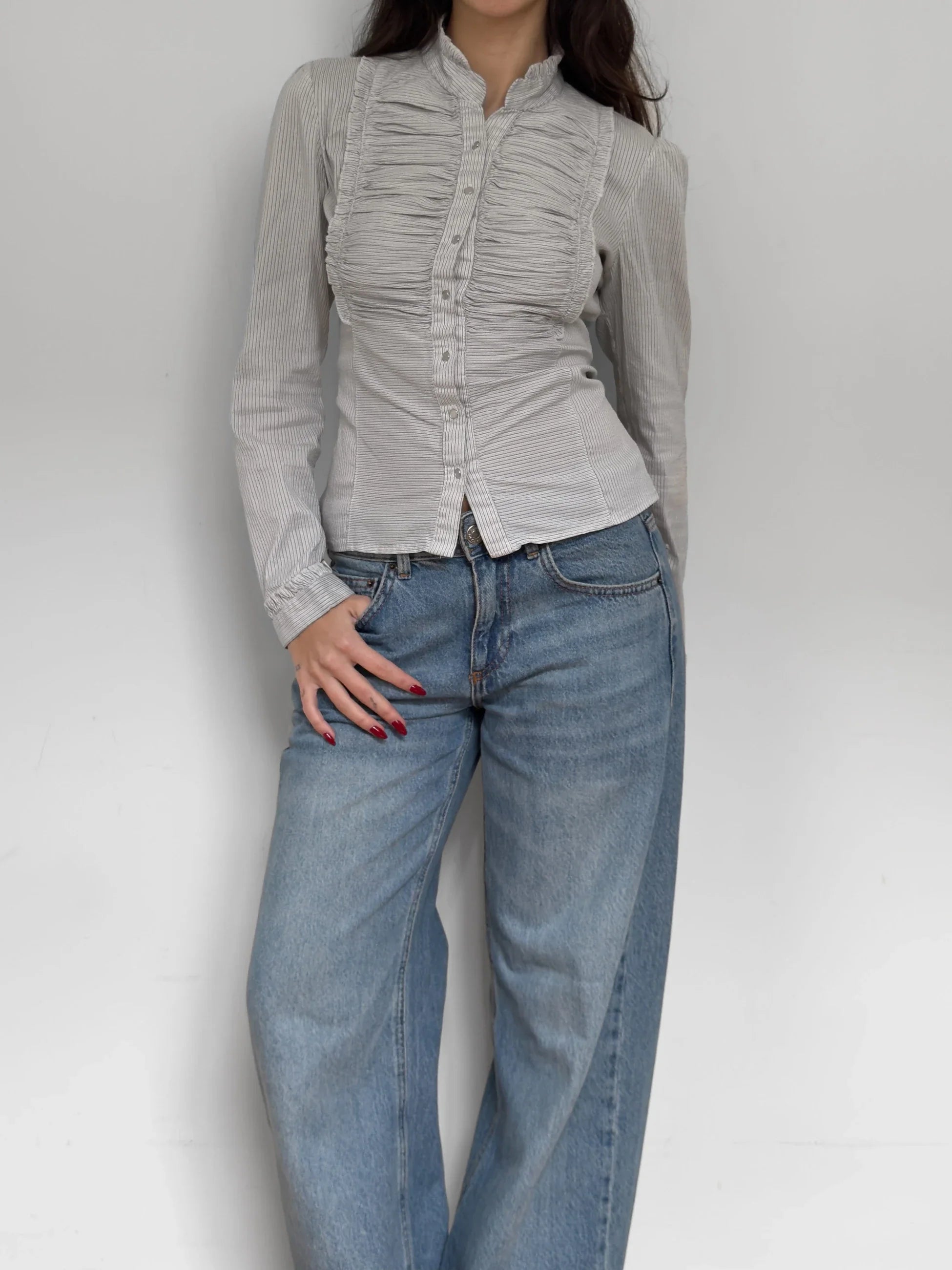 Striped Draped Shirt