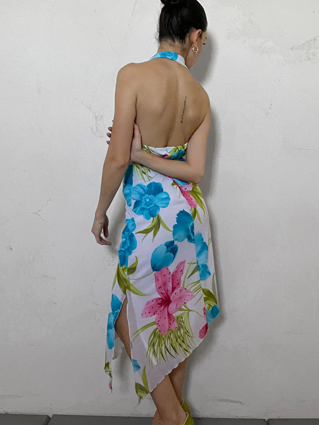 Floral Halter Neck Dress