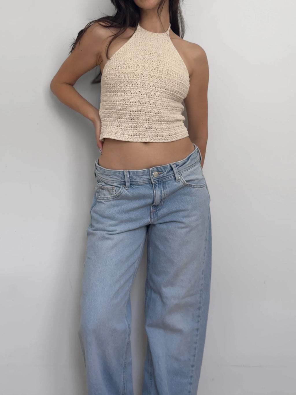 Cream Knit Blouse
