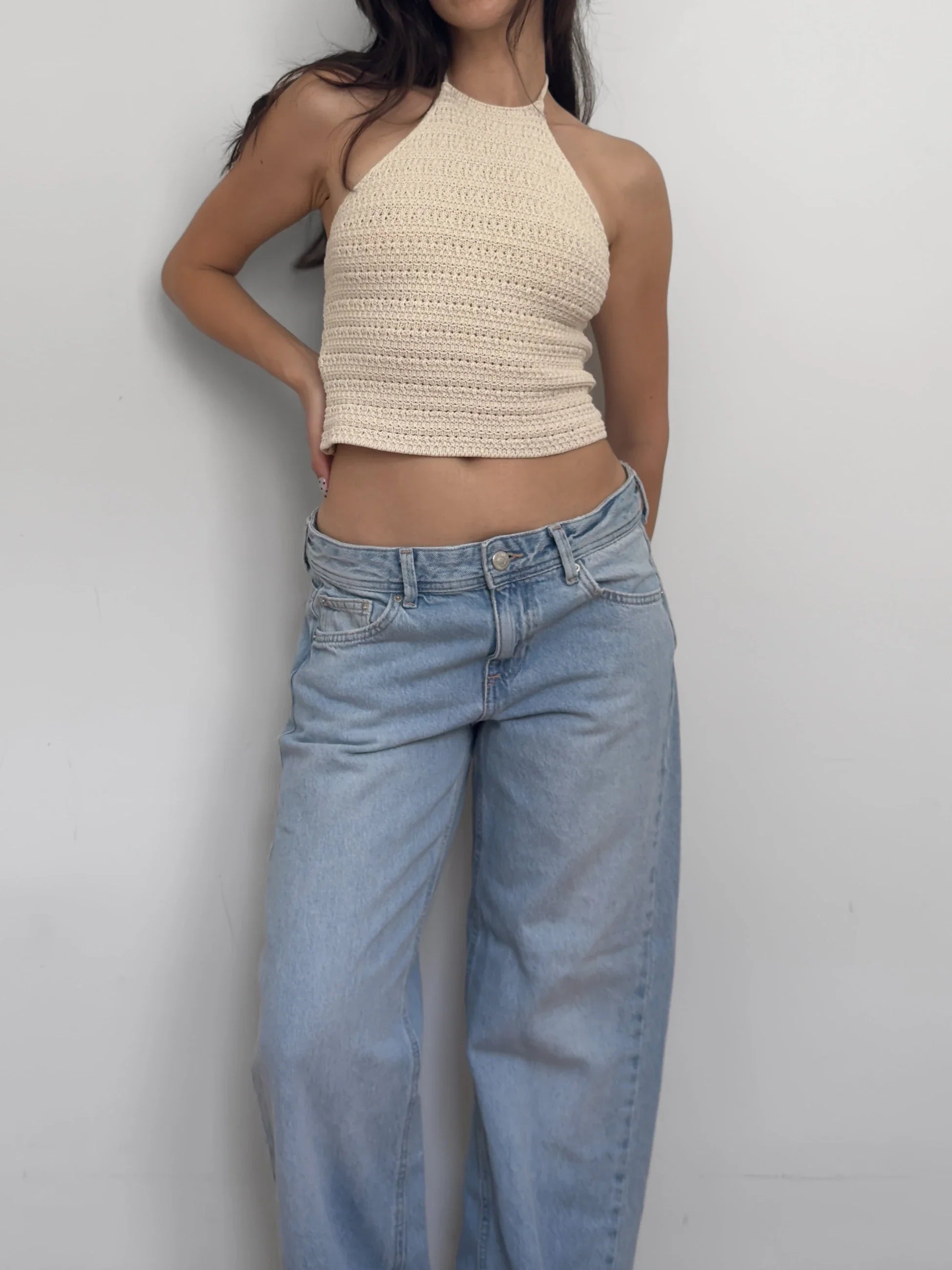 Cream Knit Blouse