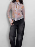 Patterned Chiffon Shirt
