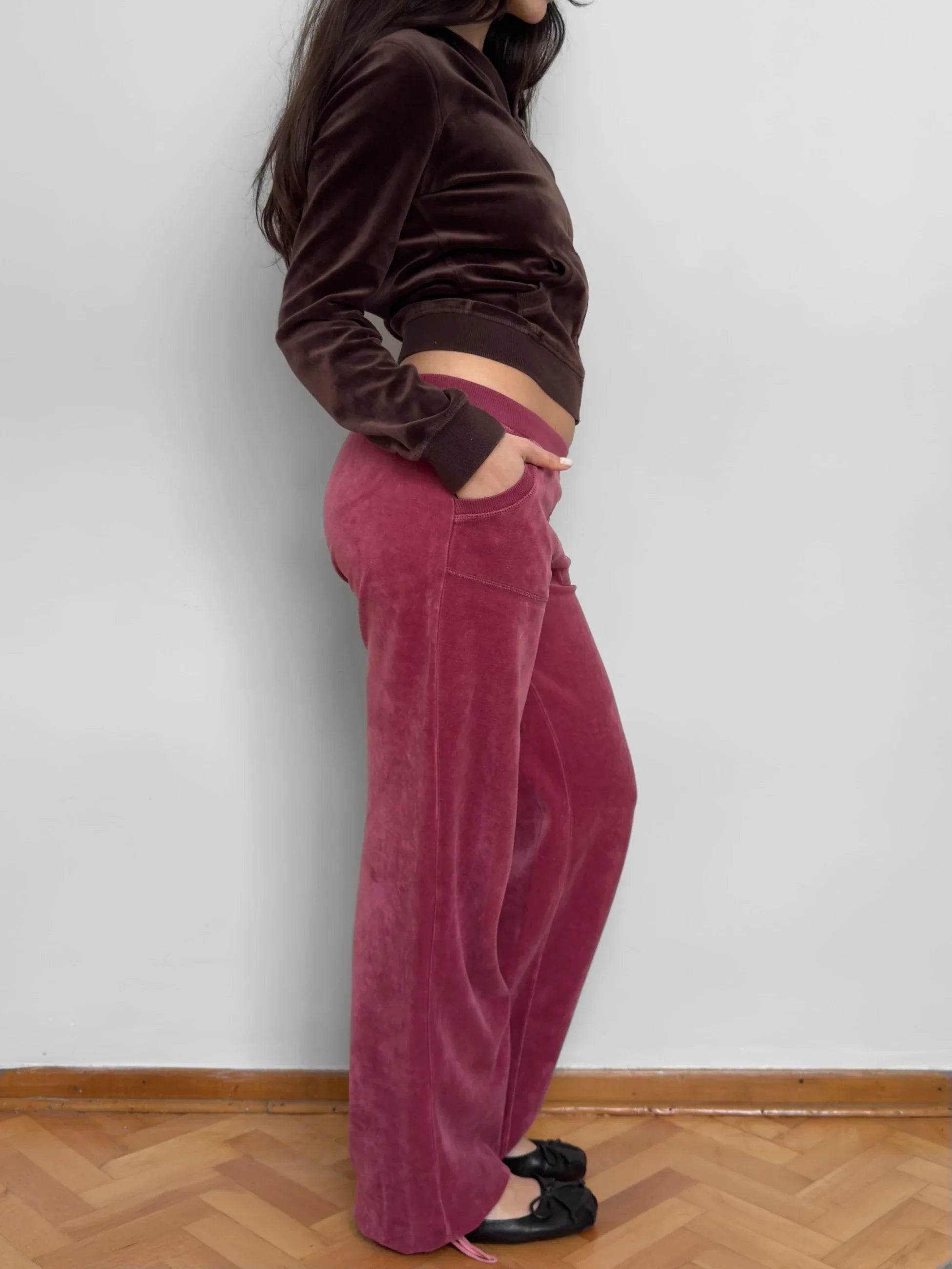 Pink Velvet Sweatpants