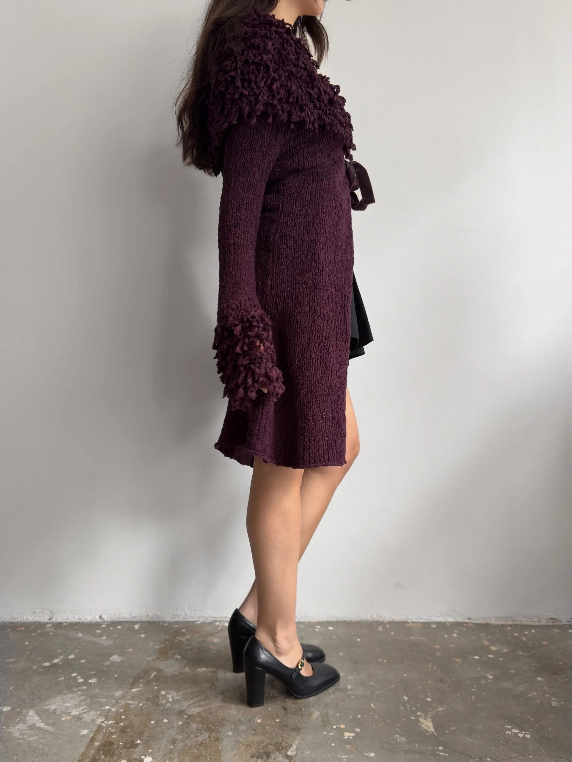Plum Knit Cardigan