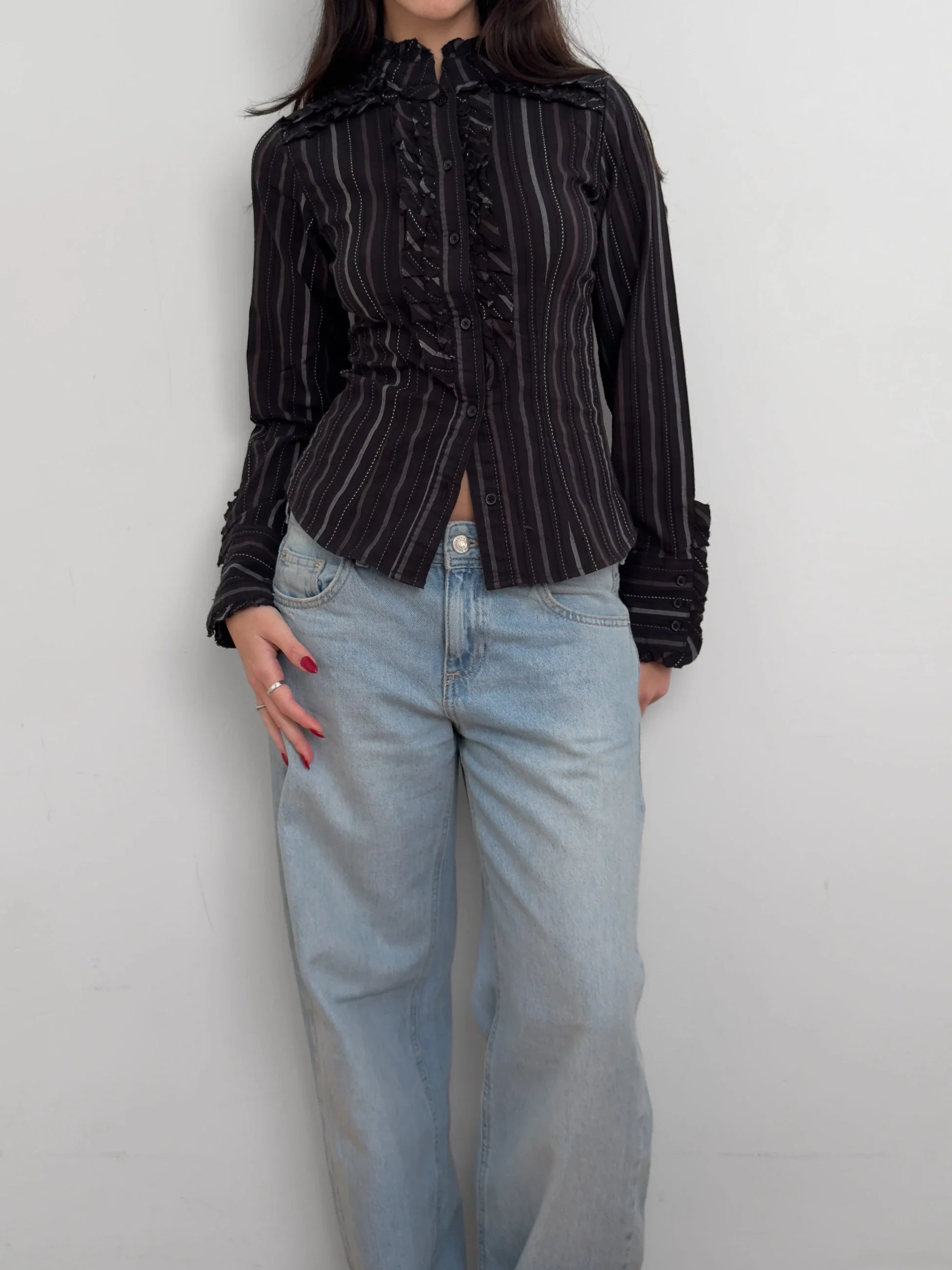 Black Striped Shirt