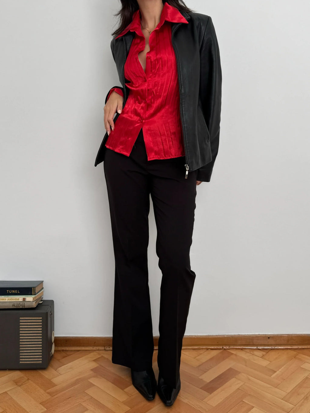 Red Satin Shirt
