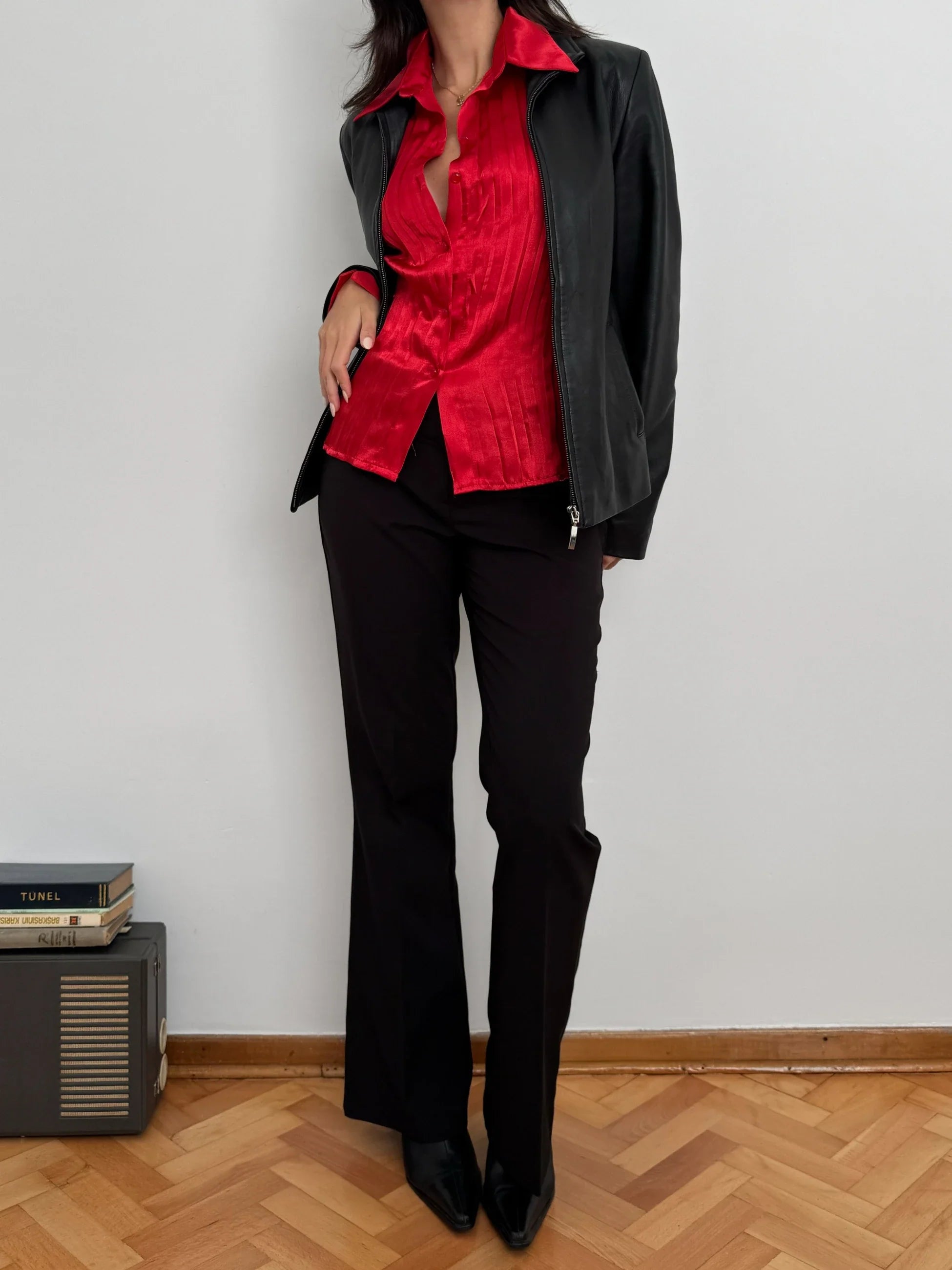 Red Satin Shirt