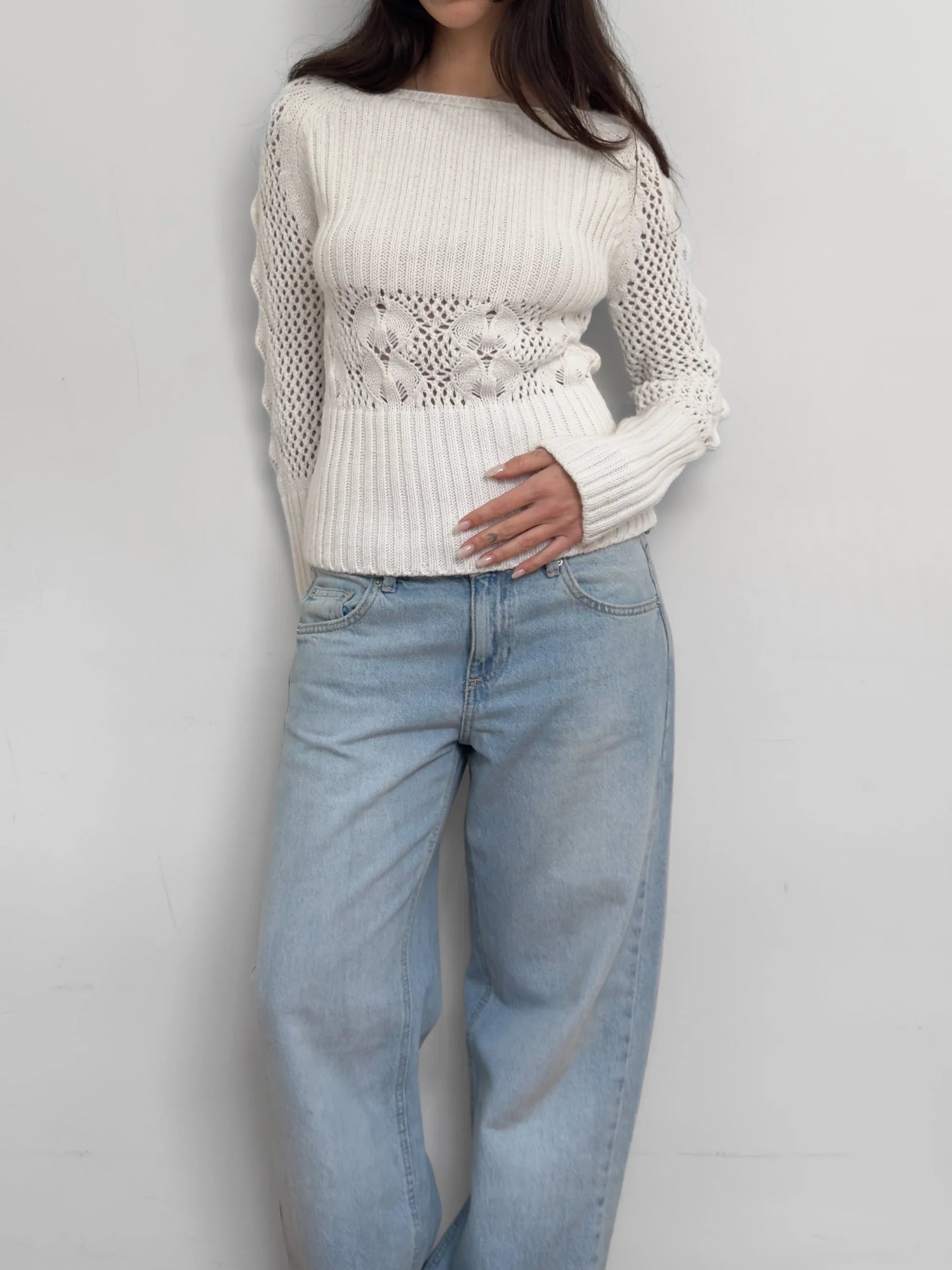 White Wool Sweater